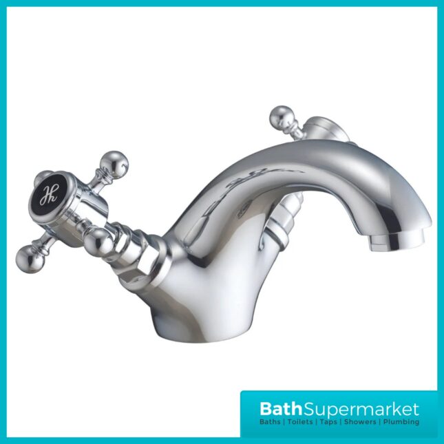 Russeldene & Marie Traditional Chrome Mono Basin Mixer Tap With Push Waste
