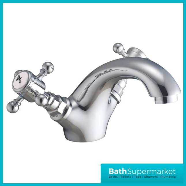Russeldene & Marie Traditional Chrome Mono Basin Mixer Tap With Push Waste
