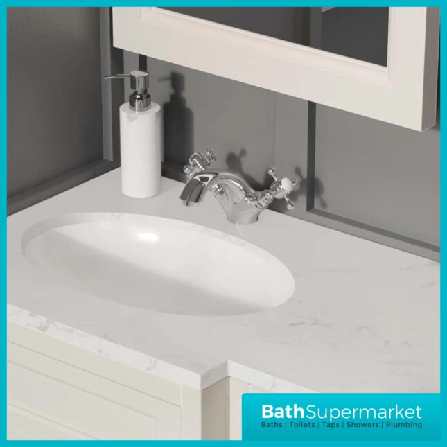 Russeldene & Marie Traditional Chrome Mono Basin Mixer Tap With Push Waste