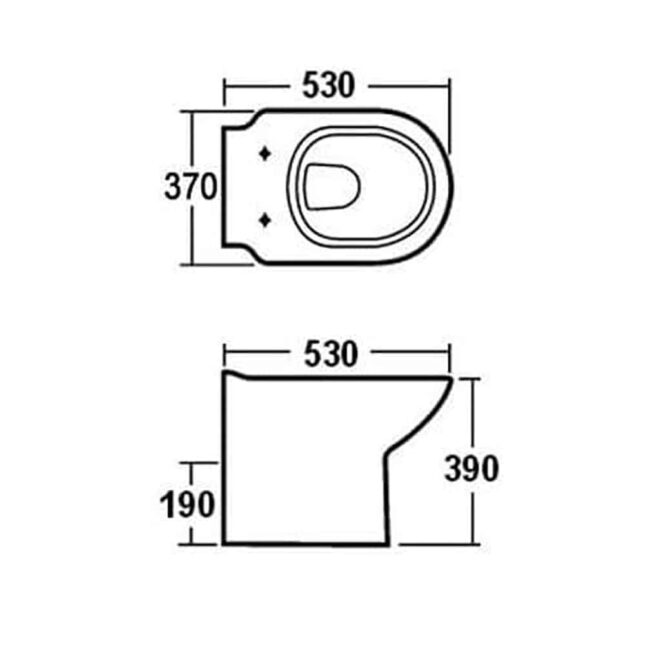 Cassellie Futura Gloss White Space Saving Toilet & WC Unit With Built In Sink 500mm - Image 7