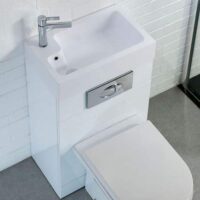 Cassellie Futura Gloss White Space Saving Toilet & WC Unit With Built In Sink 500mm - Image 3