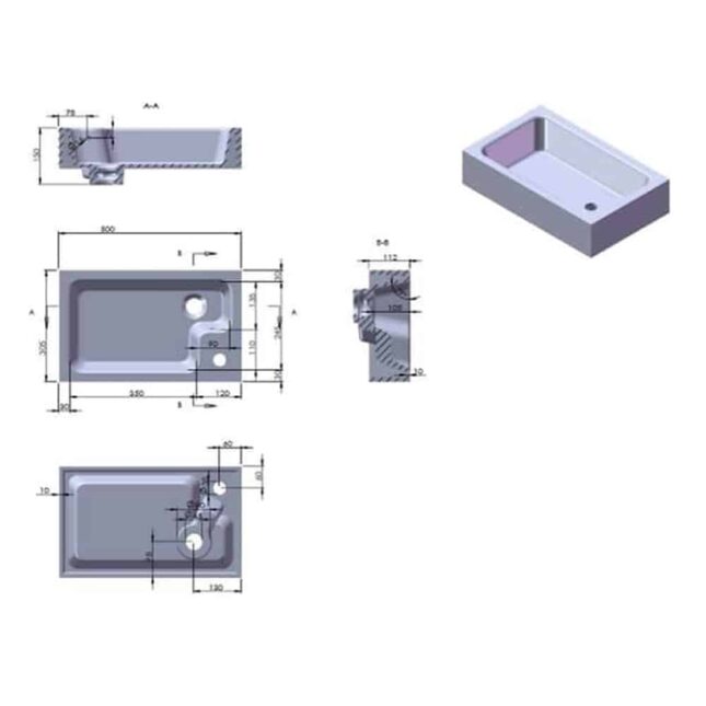 Cassellie Futura Gloss White Space Saving Toilet & WC Unit With Built In Sink 500mm - Image 5