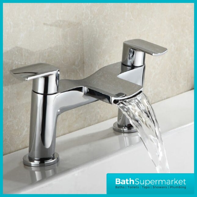 Leo Chrome Deck Mounted Bath Filler Tap