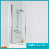 6mm Square Edge Single Bath Screen