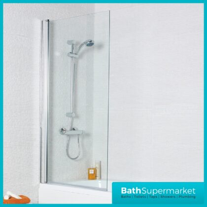 6mm Square Edge Single Bath Screen