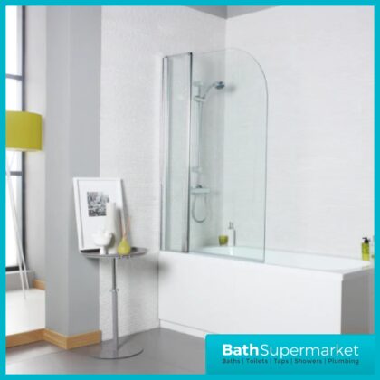 Radius Edge 1000mm Single Bath Screen