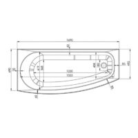 AquaVolere Sonny 1700mm x 740mm Space Saving Shower Bath-LH-RH - Image 3