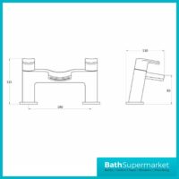 Leo Chrome Deck Mounted Bath Filler Tap