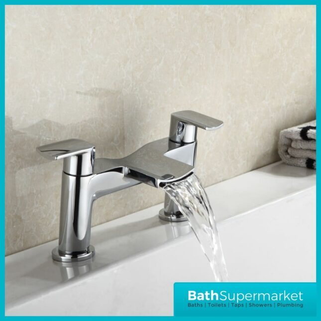 Leo Chrome Deck Mounted Bath Filler Tap
