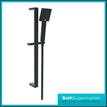 Mono Matt Black Square Slide Rail Shower Kit & Shower Head