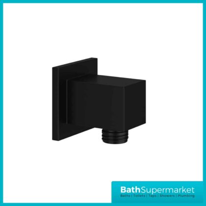 Mono Black Wall Outlet Elbow Holder Black004