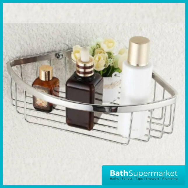 Bedgebury Deep Corner Basket - Chrome WB28