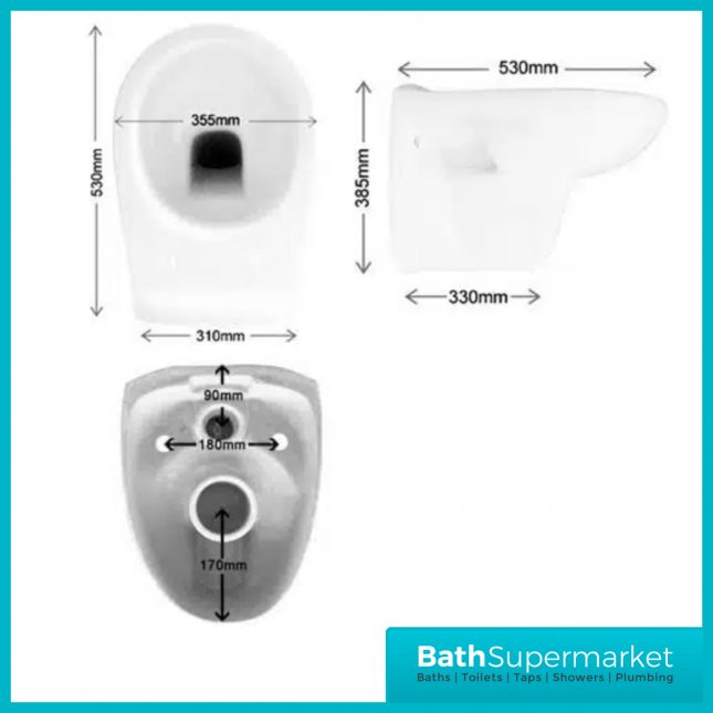 Melbourne Wall Hung Toilet + Soft Close Toilet Seat - Image 6