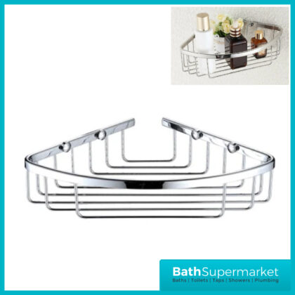 Bedgebury Deep Corner Basket - Chrome WB28