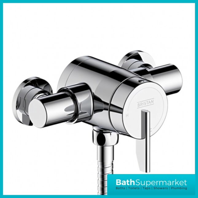 Bristan Sonique3 Exposed Mixer Thermostatic Shower Kit With Adjustable Riser Rail