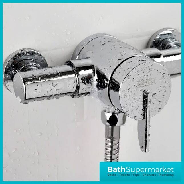 Bristan Sonique3 Exposed Mixer Thermostatic Shower Kit With Adjustable Riser Rail
