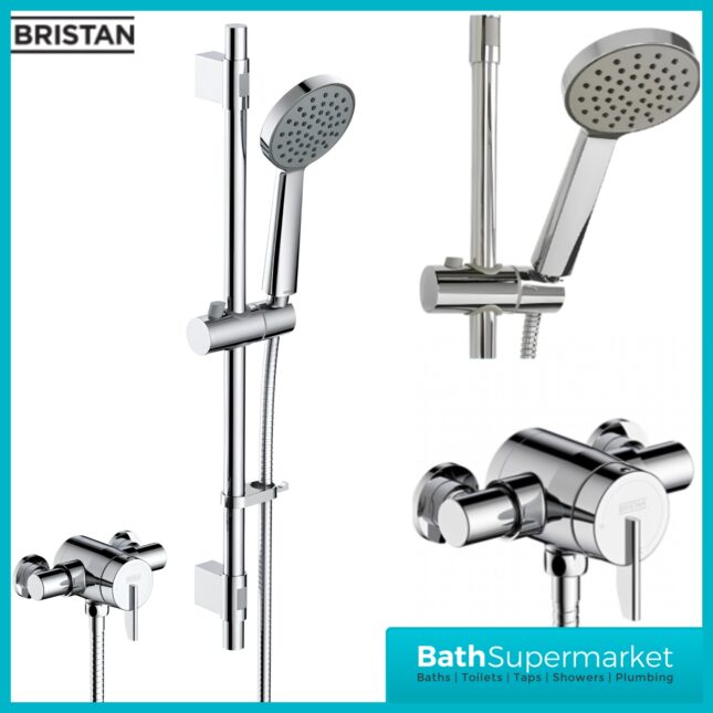 Bristan Luminance Chrome Sonique3 Thermostatic Exposed Mixer Shower Kit