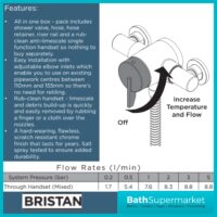 Bristan Luminance Chrome Sonique3 Thermostatic Exposed Mixer Shower Kit
