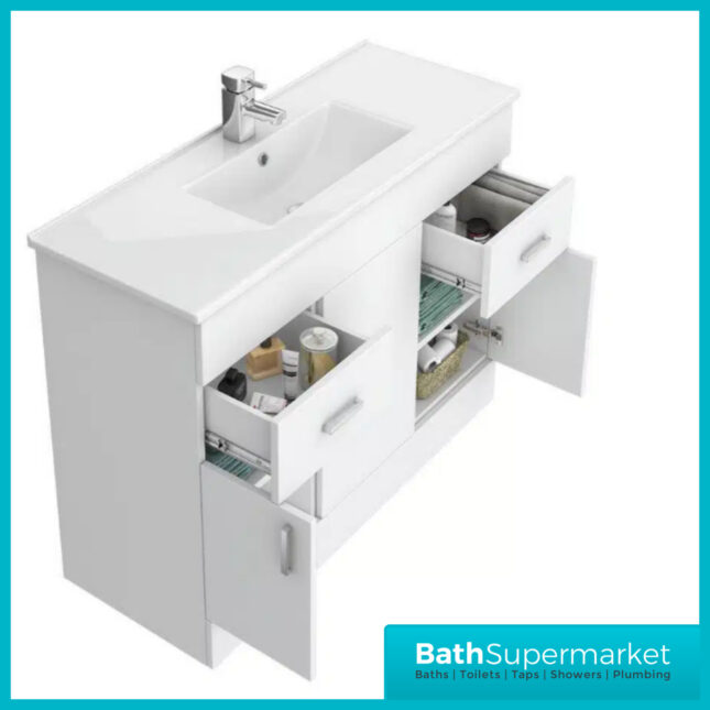 Premier Eden 1000mm White Gloss Vanity Unit And Basin
