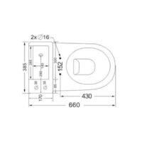 Kartell K-Vit Combi 2-In-1 Back To Wall Toilet With Basin - Image 4