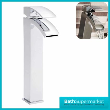Peak Chrome High Rise Deck Mounted Mono Basin Mixer Tap