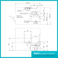 Fitzroy Of London NymaPRO Rimless Close Coupled Doc M Pack Chrome Exposed Grab Rails Fixings