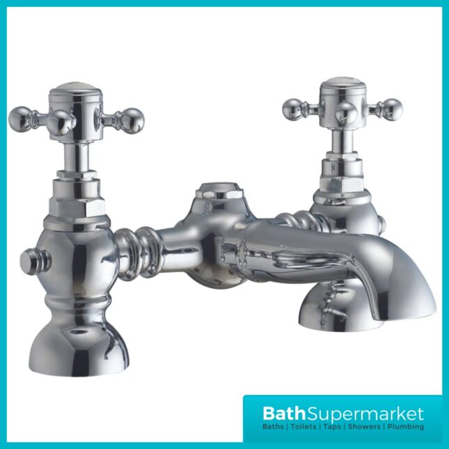 Russeldene & Marie Traditional Chrome Cross Head Handle Bath Filler Tap