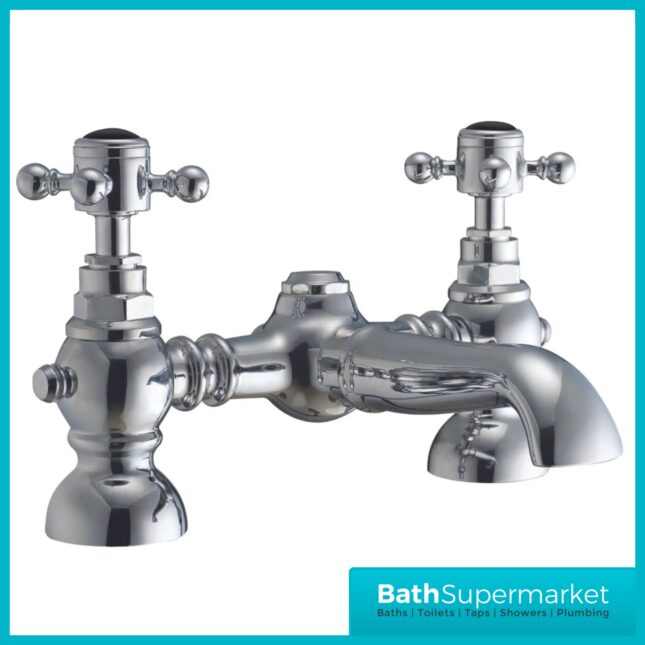 Russeldene & Marie Traditional Chrome Cross Head Handle Bath Filler Tap