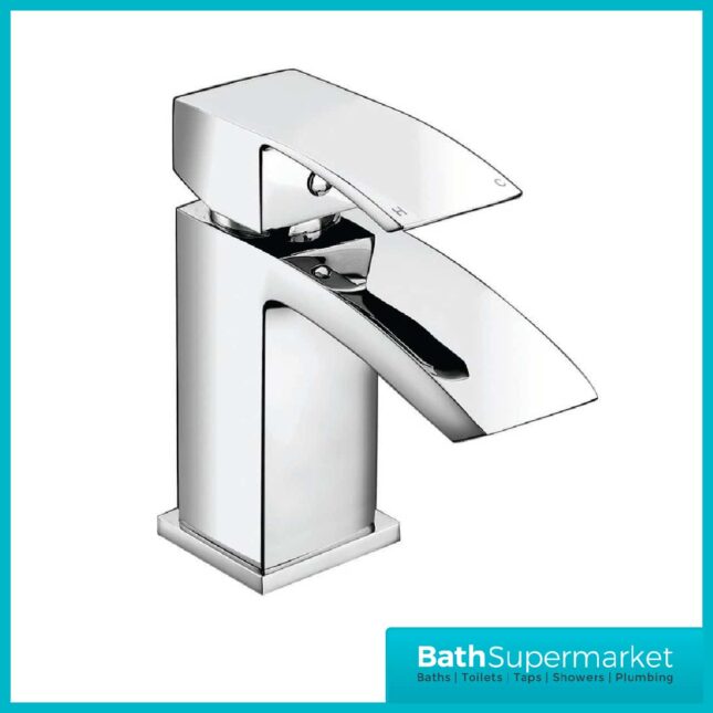 Descent Mini Mono Basin Mixer With Push Waste