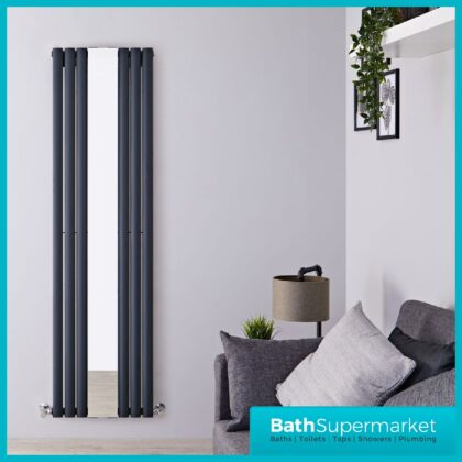 Hudson Reed 1800mm x 499mm Designer Radiator With Mirror HLA78