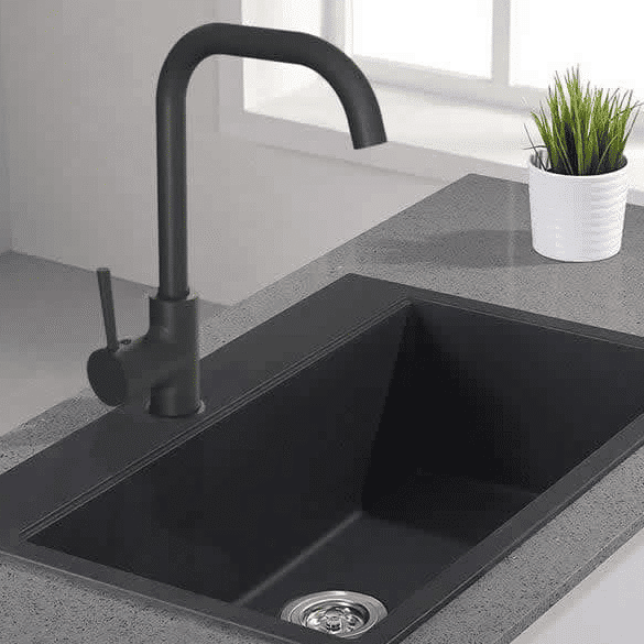 Cassellie Modern Black Kitchen Mixer Tap KTA021 BATH SUPERMARKET