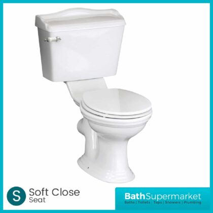 Hudson Reed Ryther Close Coupled Toilet WC Lever Cistern