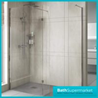 Berkeley Wet Room Glass Panel 8mm Screen 700mm -1400mm Opt Flipper Panel