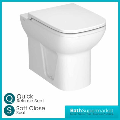 Vitra - S20 Model Back to Wall Toilet Pan - Soft Close Seat