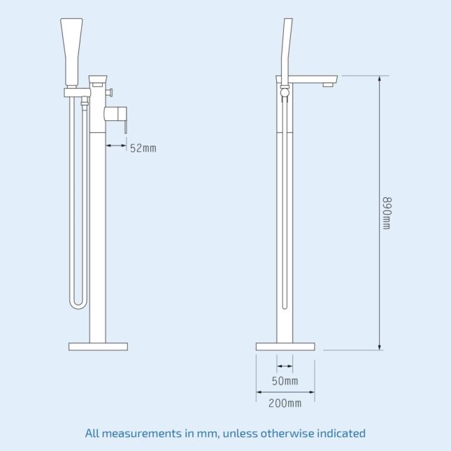 Alvoro Luxe LC88 Freestanding Bath Shower Mixer Tap - Image 5