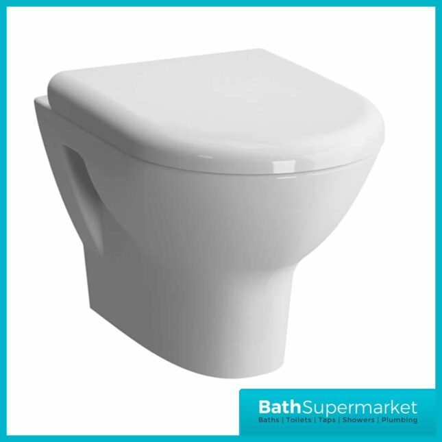 Vitra Zentrum Wall Hung 50cm Short Projection Pan - Soft Close Seat