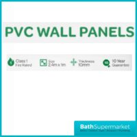 White Gloss PVC 10mm Wall Panel 2400mm High x 1000mm