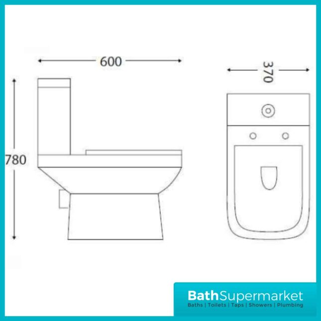 Sognare Porto 4 Piece Set Inc Close Coupled Toilet S/C Seat And 550mm Basin