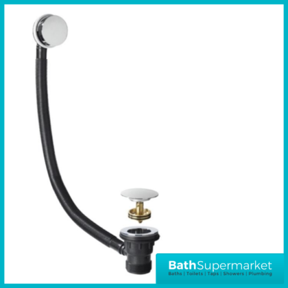 Easy Clean Click Clack Bath Waste with Overflow - WAS012