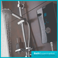 Bristan Bliss Black Gloss Touch Control Digital Display Electric Shower & Riser Kit 8.5Kw-9.5Kw-10.5kw Power - Image 3