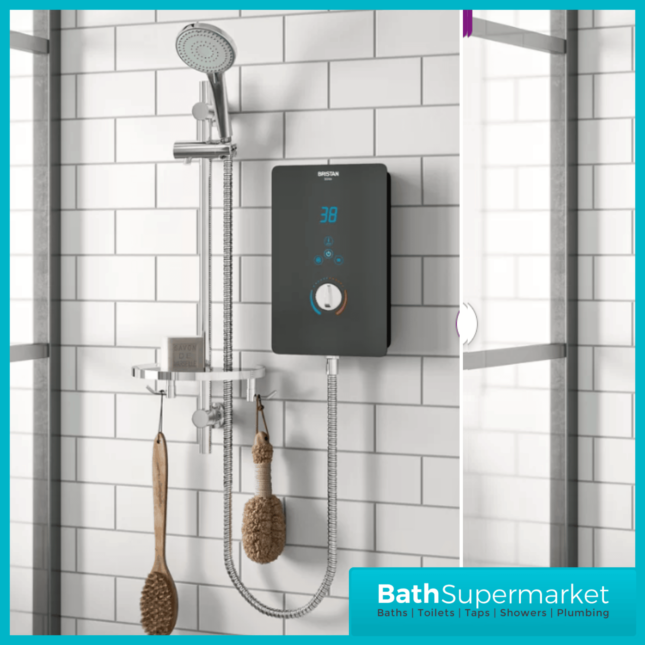 Bristan Bliss 3 Electric Shower-Black-8.5Kw & 9.5Kw & 10.5kw