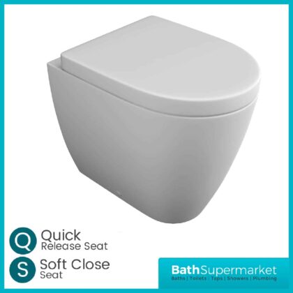 Kartell Genoa Back To Wall Toilet With Soft Close Seat