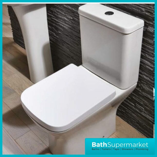 Sognare Porto 4 Piece Set Inc Close Coupled Toilet S/C Seat And 550mm Basin - Image 3