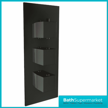 Mono Black Triple Handle Concealed Valve – 2 Way
