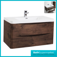 Bali Chestnut Wall Mounted Vanity Unit 900mm