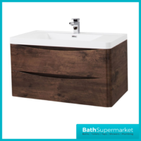 Bali Chestnut Wall Mounted Vanity Unit 900mm