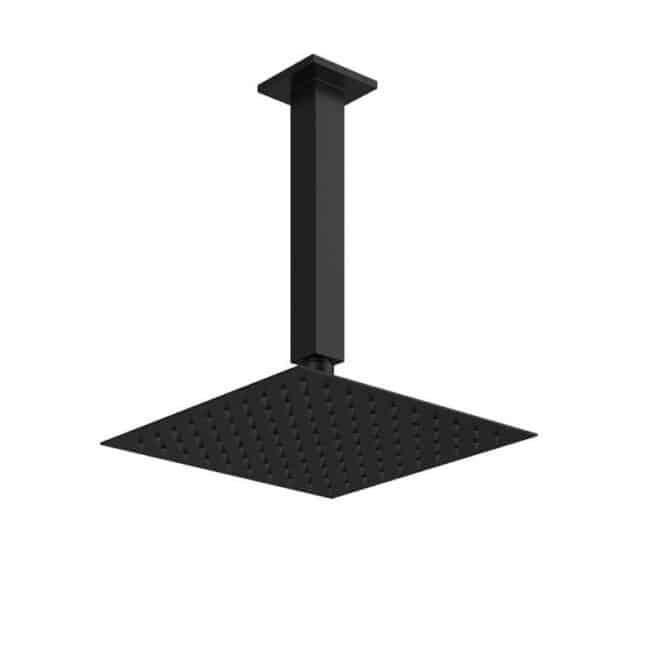 Mono Observa Ceiling Square Shower Arm 180mm Length - Matt Black - Image 2