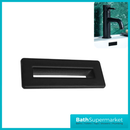 Mono Celeste Matt Black Easy Fit Rectangle Overflow Cover Insert