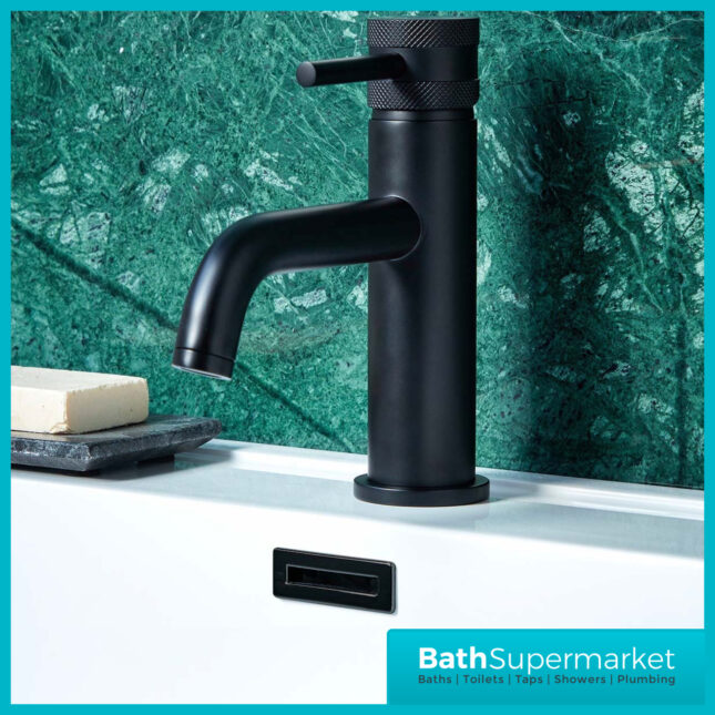Mono Celeste Matt Black Easy Fit Rectangle Overflow Cover Insert
