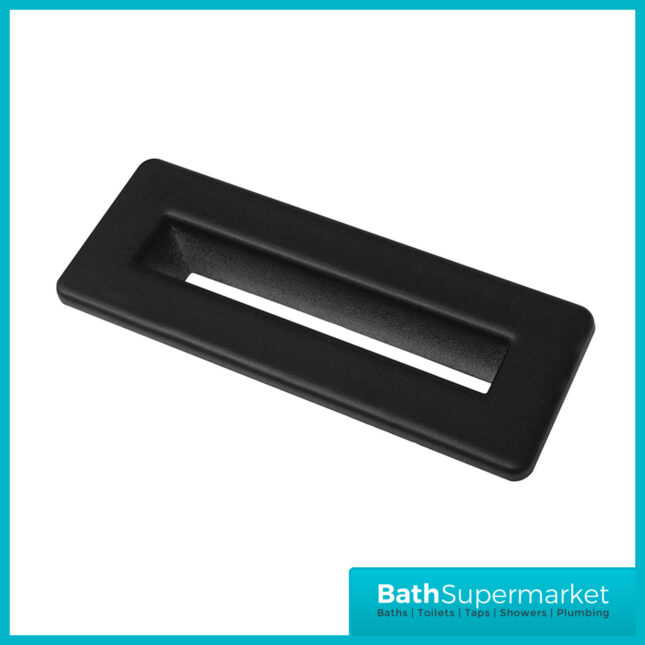 Mono Celeste Matt Black Easy Fit Rectangle Overflow Cover Insert